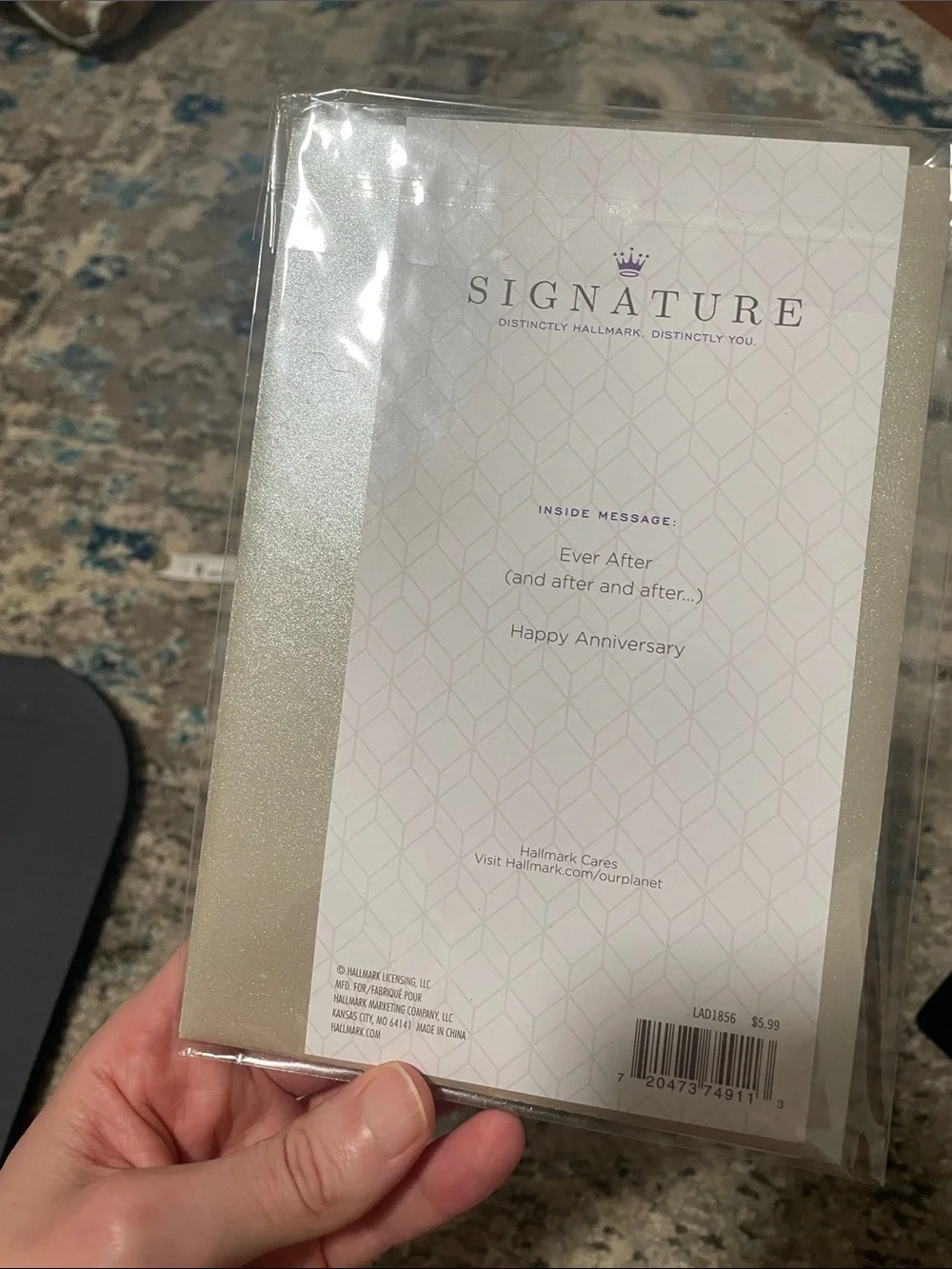 🖤5/$25 new hallmark greeting card silver envelope crystal glitter